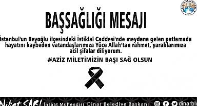 Başkan Nihat Sarı'dan Patlamada Hayatını Kaybedenler İçin Başsağlığı Mesajı