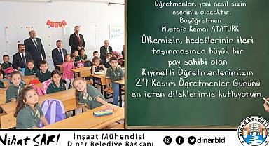 Belediye Başkanı Nihat Sarı'dan 24 Kasım Öğretmenler Günü Mesajı