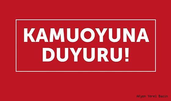 KAMUOYUNU AYDINLATMA BİLDİRİSİ