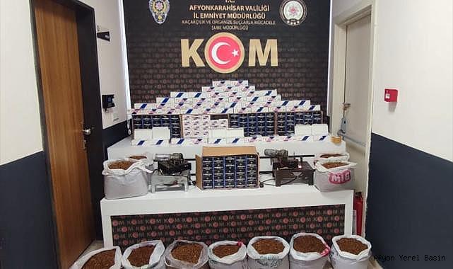 Afyonkarahisar'da 19 bin 200 makaron ele geçirildi