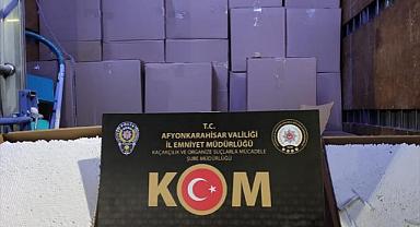 Afyonkarahisar'da 3 milyon 700 bin kaçak sigara ele geçirildi