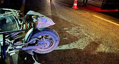 Afyonkarahisar'da otomobilin çarptığı elektrikli motosiklet sürücüsü yaralandı