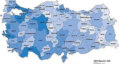 Gayrisafi Yurt İçi Hasıladan (GSYH) en yüksek payı %30,4 ile İstanbul aldı