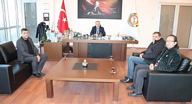 GAZETECİLERDEN BAŞKAN SERTESER'E GEÇMİŞ OLSUN ZİYARETİ.