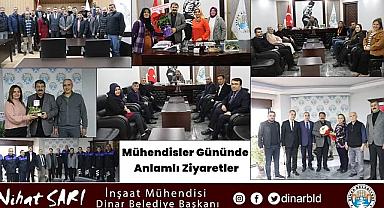 Mühendisler Gününde Belediye Başkanı Nihat Sarı'ya anlamlı ziyaretler