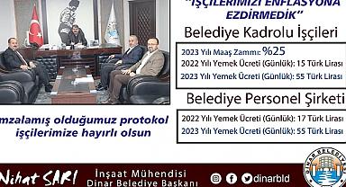 Belediye Başkanı Nihat Sarı, İşçilerimizi enflasyona karşı ezdirmedi
