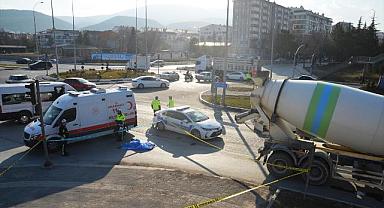 Beton mikserinin çarptığı yaya hayatını kaybetti
