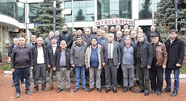 Çay'da muhtarlar belediye başkanı Atlı'yı ziyaret etti