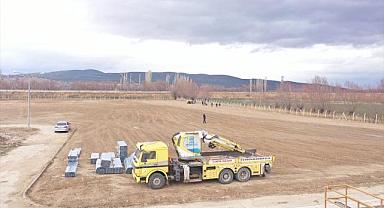 Dinar'da GES projesi kurulumu başladı