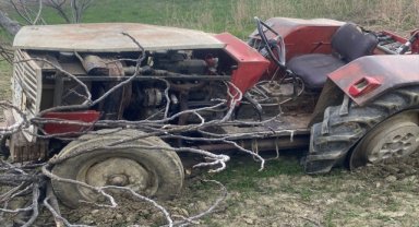 Aydın'da devrilen traktörün sürücüsü öldü
