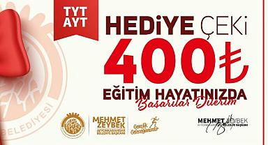 BELEDİYE'DEN ÖĞRENCİLERE EK KAYNAK HEDİYE ÇEKİ