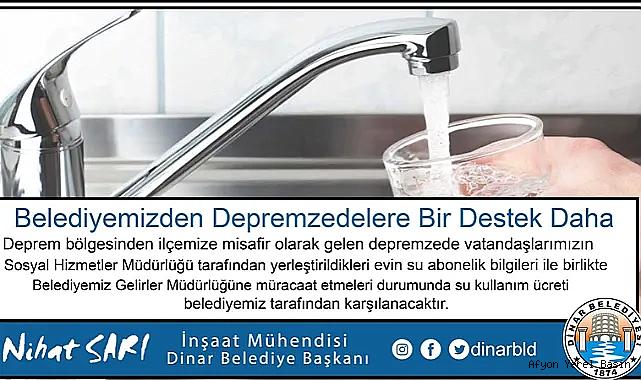 Dinar Belediyesinden Depremzedelere bir büyük destek daha