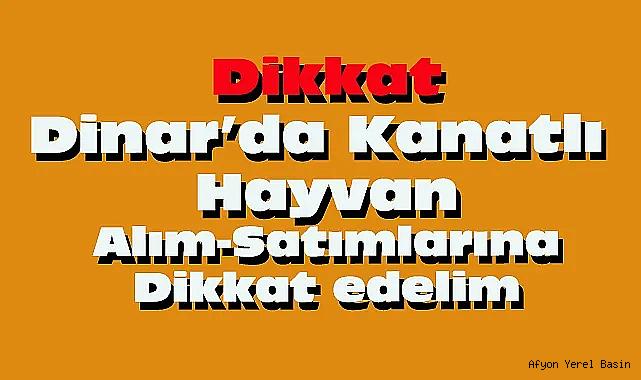 Dinar'da Kanatlı Hayvan Alım Satımına Dikkat