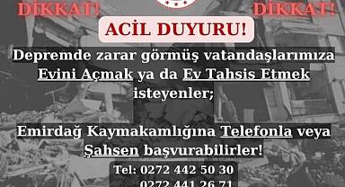 Evini Depremzedelere Açacak Emirdağlılar Bekleniyor