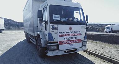 YARDIM TIRLARI DEPREM BÖLGESİNE ULAŞTI