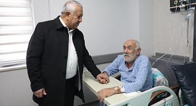 	ZEYBEK BAŞKAN DEPREMZEDELERİ HASTANEDE ZİYARET ETTİ