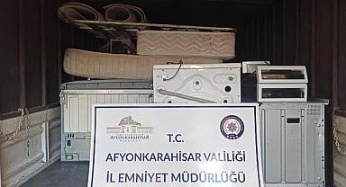 Afyonkarahisar'da çaldığı eşyaları baldızının evinde saklayan zanlı tutuklandı