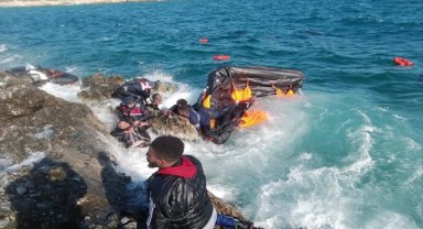 Aydın açıklarına itilen düzensiz göçmenlerden 38'i kurtarıldı, 4'ünün cesedine ulaşıldı