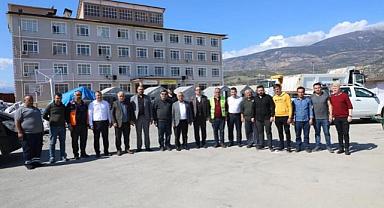 BAŞKAN DR. MUSTAFA ÇÖL DEPREM BÖLGESİNİ ZİYARET ETTİ