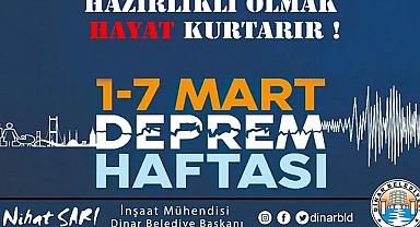 Belediye Başkanı Nihat Sarı'dan Deprem Haftası Mesajı