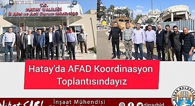 Belediye Başkanı Nihat Sarı, Hatay'da AFAD Koordinasyon toplantısında