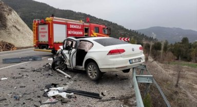 Denizli'de trafik kazasında 1 kişi öldü, 4 kişi yaralandı
