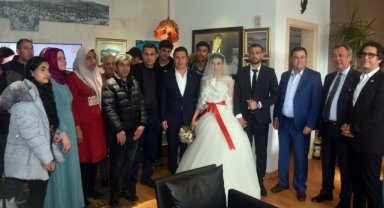 Depremzede çift, Muğla'da evlendi