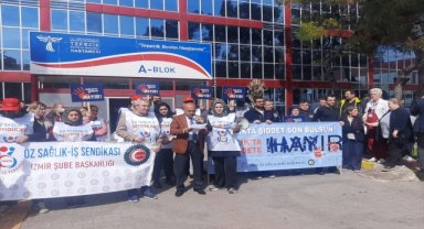 İzmir'de hastanede güvenlik görevlisinin bıçaklanmasına tepki