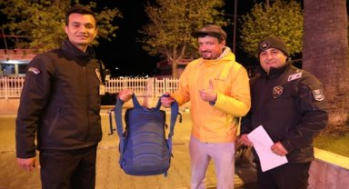 Marmaris'te özel güvenlik görevlileri içinde para bulunan çantayı sahibine ulaştırdı