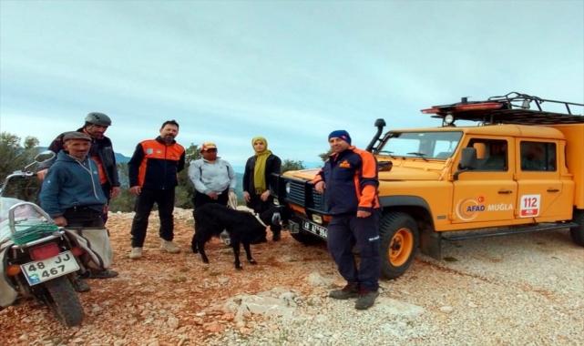 Muğla'da kayalıklarda mahsur kalan keçi kurtarıldı