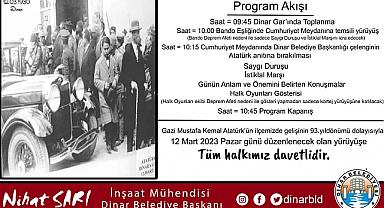 Mustafa Kemal Atatürk'ün ilçemize gelişinin 93.yıldönümü programı