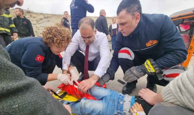 Afyonkarahisar'da iki otomobilin çarptığı kazada 1 kişi öldü, 6 kişi yaralandı
