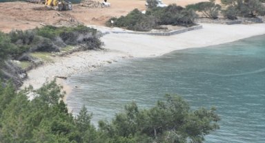 Bodrum'da sahile beyaz kum döken firmaya para cezası uygulandı