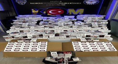 Denizli'de 87 bin 420 kaçak sigara ele geçirildi