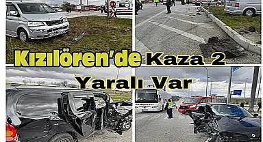 Kızılören Kavşağında Kaza: 2 Yaralı