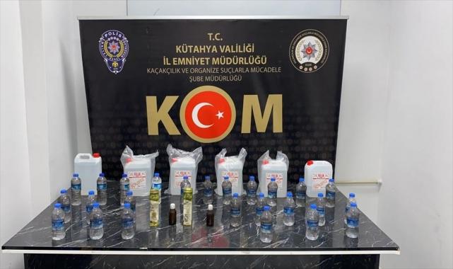Kütahya'da sahte içki üretip sattığı iddia edilen şüpheli yakalandı