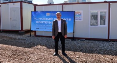 Marmaris Belediyesinden depremzedelere konteyner desteği