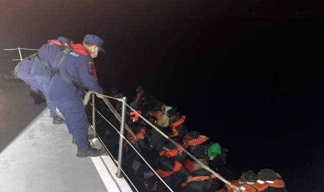 Muğla açıklarında 47 düzensiz göçmen kurtarıldı