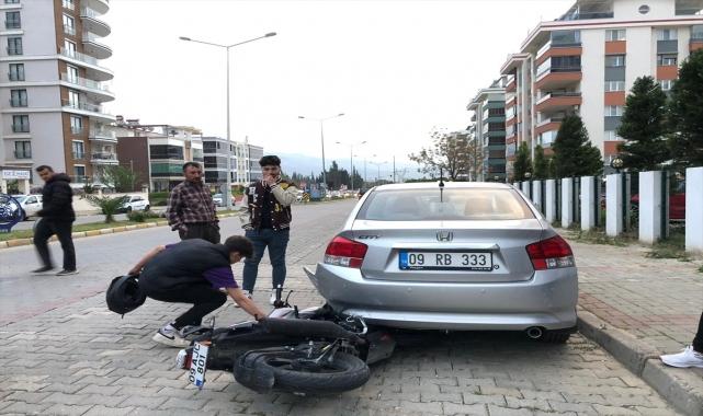 Nazilli'de kaza yapan 15 yaşındaki sürücü yaralandı