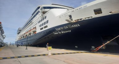 Portekiz bayraklı kruvaziyer "Vasco Da Gama" Bodrum'da