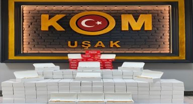 Uşak'ta 40 bin bandrolsüz makaron ele geçirildi