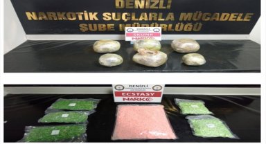 Denizli'de uyuşturucu operasyonlarında yakalanan 141 zanlı tutuklandı
