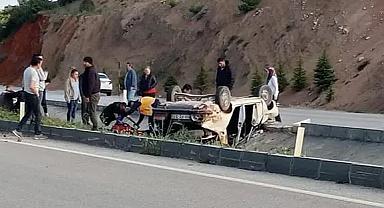 Keçiborlu Rampasında araç takla attı