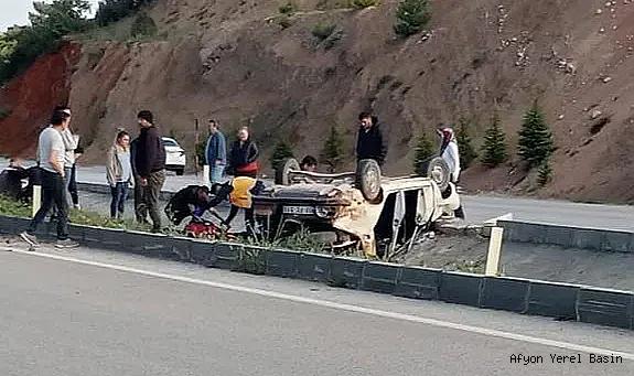 Keçiborlu Rampasında araç takla attı