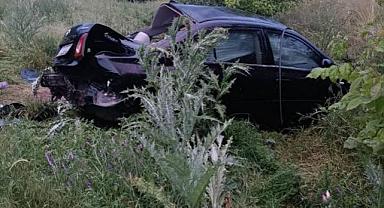 Afyonkarahisar'da şarampole devrilen otomobildeki 4 kişi yaralandı
