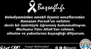 Belediye Başkanı Nihat Sarı'dan Başsağlığı Mesajı