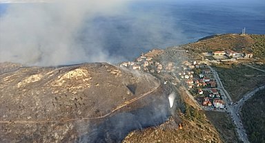 Datça'da makilik alanda yangın başladı