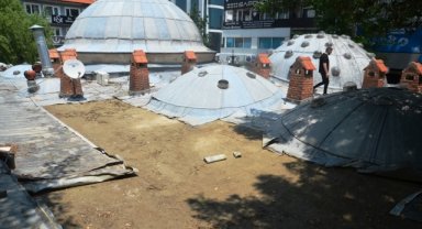 Kütahya'daki tarihi hamamın kubbe kurşunları 3 yıl arayla ikinci kez çalındı