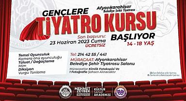 TİYATRO KURSU BAŞVURULARI BAŞLADI