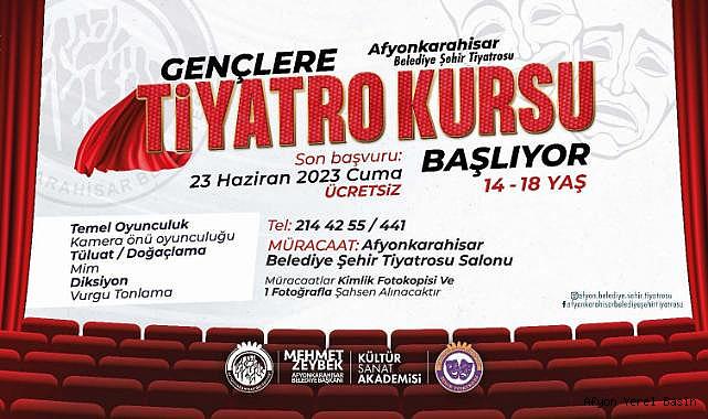TİYATRO KURSU BAŞVURULARI BAŞLADI